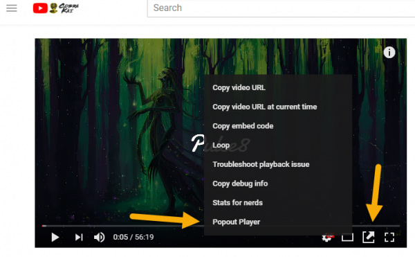 YouTube Popout Player