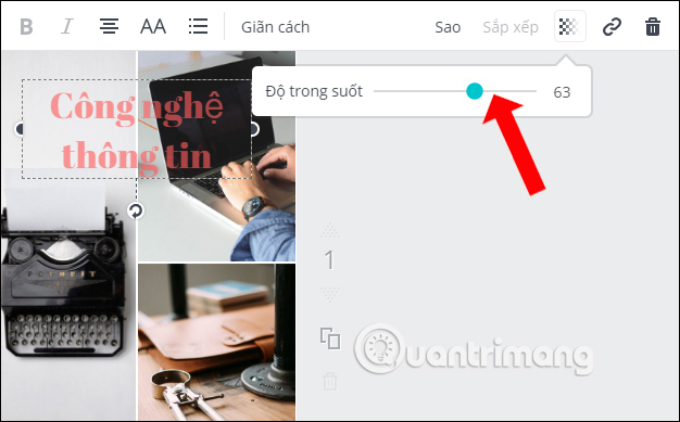 Điều chỉnh độ trong suốt