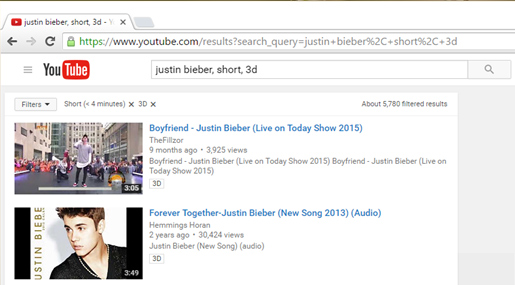 Tìm các video dài và ngắn trên Youtube