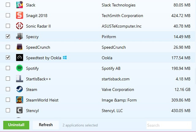 Xóa cài đặt ứng dụng