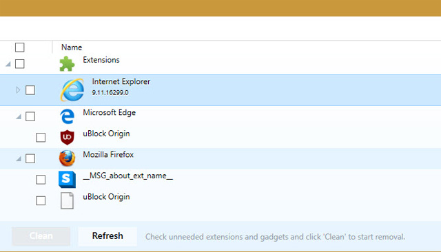 Quản lý extension trình duyệt