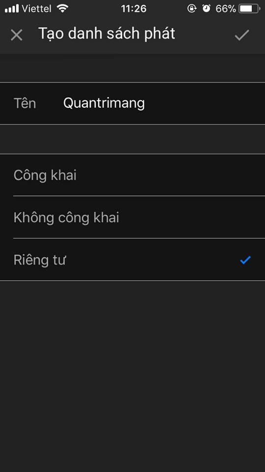 Bạn có thể tùy chọn tạo danh sách cho mình 