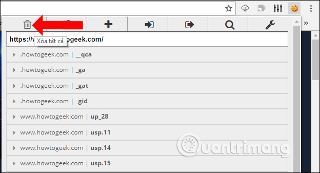 Xóa cookie trang web
