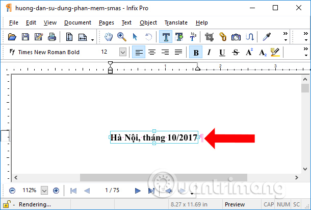 Chọn nội dung muốn sửa