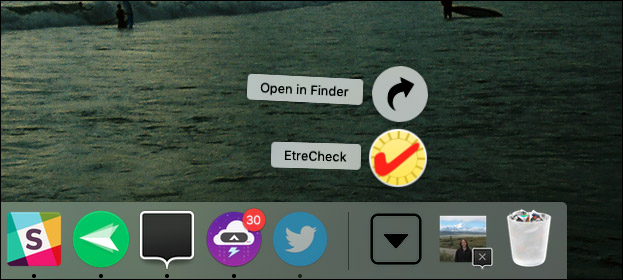 Kéo biểu tượng Etrecheck vào thư mục Applications