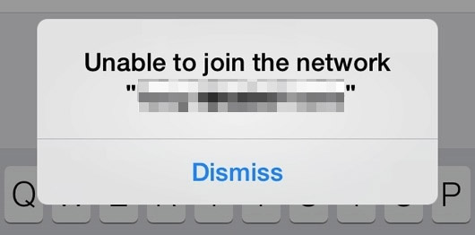 Lỗi Unable to join network failure trên iPhone