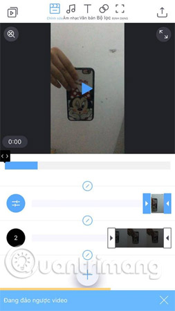 Quá trình đảo ngược video sẽ diễn ra trong ít phút