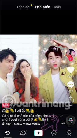 Chọn biểu tượng dấu “+”  