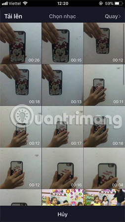 Lựa chọn video mà bạn vừa thực hiện quay xuyên không