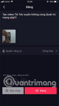 Đăng video Tik Tok xuyên không