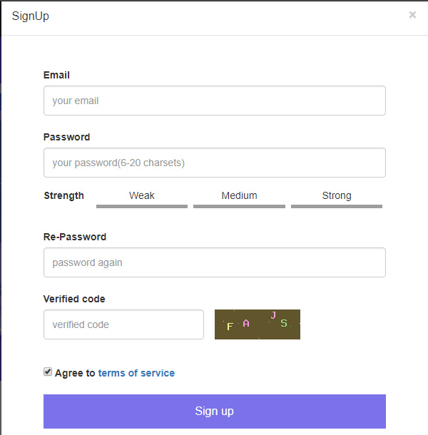 Đăng ký tài khoản trên trang web của Animiz 