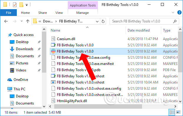 Cài công cụ FB Birthday Tools