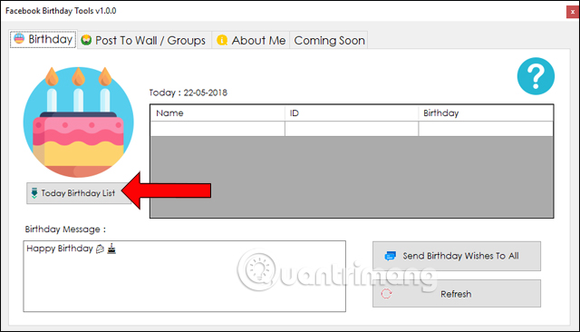 Kiểm tra ngày sinh nhật