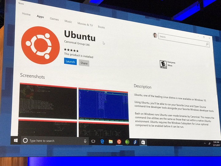 Ubuntu trên Windows Store