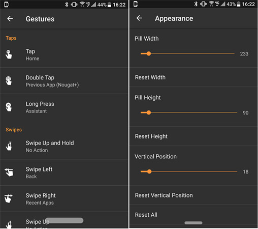 Bạn có thể tùy chỉnh thao tác bạn muốn sử dụng theo ý thích