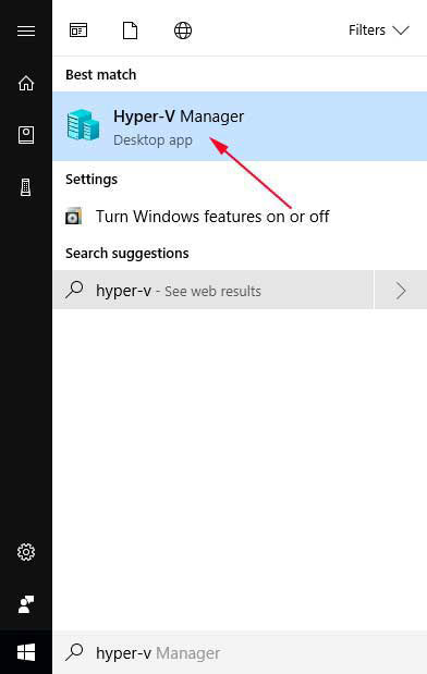 Khởi chạy Hyper-V Manager