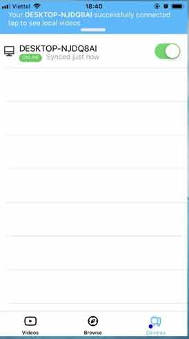 Kết nối ứng dụng thành công