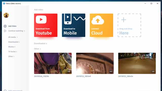 Ứng dụng sẽ quét các video lưu trữ