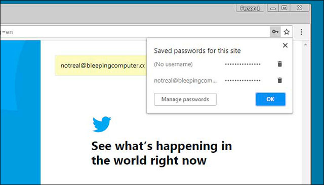 Danh sách tài khoản mà Smart Lock đã lưu