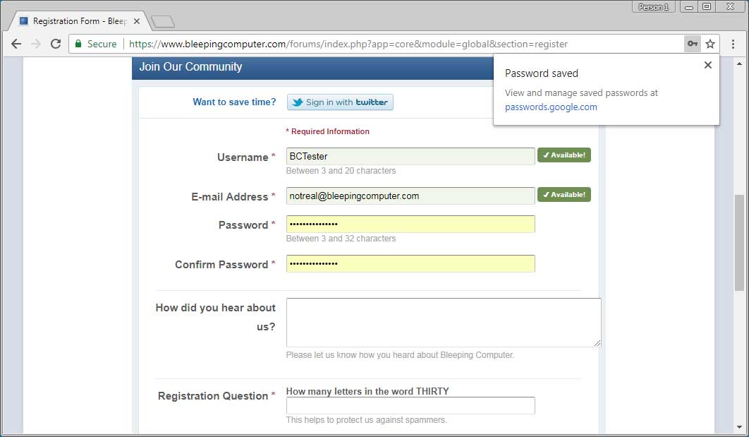 Mật khẩu được lưu vào Smart Lock