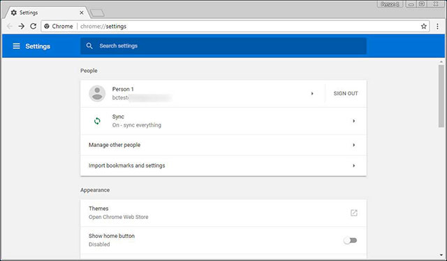 Đăng nhập và đồng bộ mật khẩu với Chrome