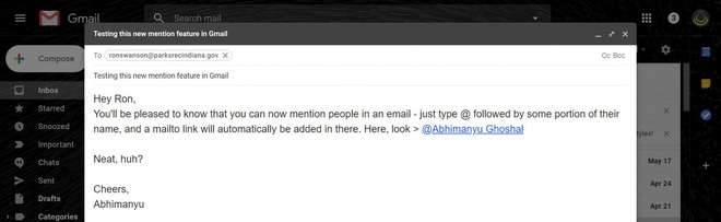 Tính năng “mention” (chèn thêm) người dùng