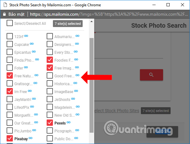 Danh sách nguồn ảnh