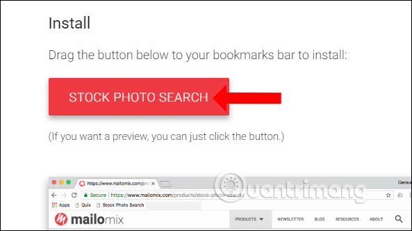Nhấn nút tìm hình ảnh