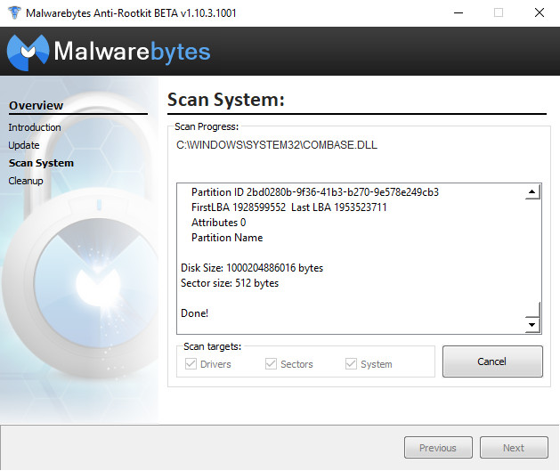 Công cụ Malwarebytes Anti-Rootkit