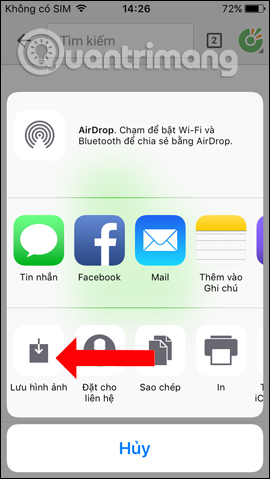 Lưu hình ảnh vào album 