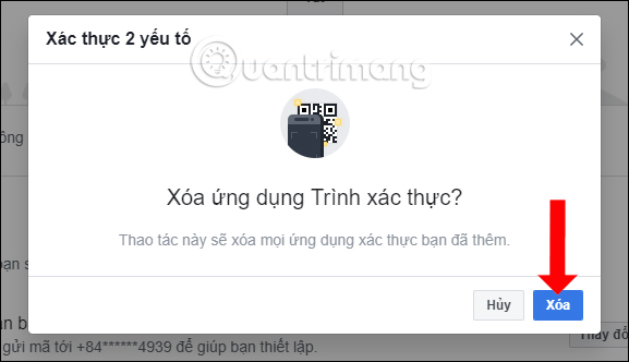 Tắt xác thực 2 yếu tố