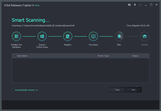 Giao diện làm việc của IObit Malware Fighter 6 Pro