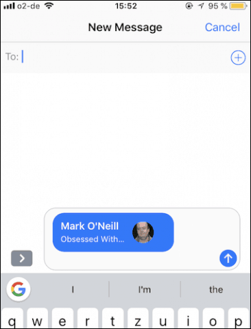 Thêm người nhận và nội dung tin nhắn