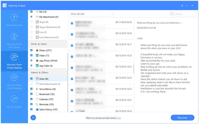 Chọn Recover để khôi phục các chú thích cần thiết