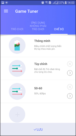 Các mục tùy chỉnh