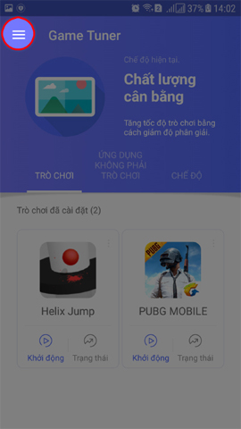 Tùy chỉnh trên Game Tuner 