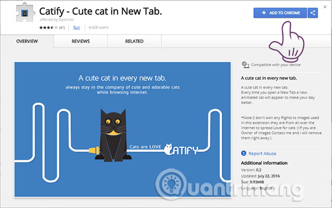 Bạn bấm vào Add to Chrome