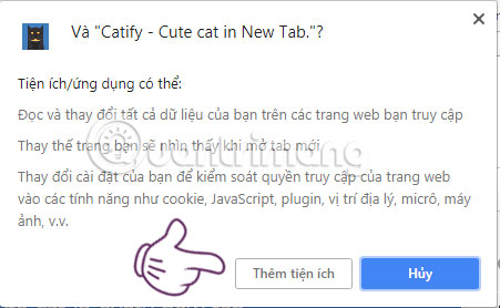 Bạn chọn Add extension (Thêm tiện ích)