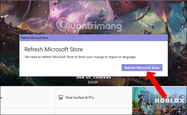 Tải lại Microsoft Store