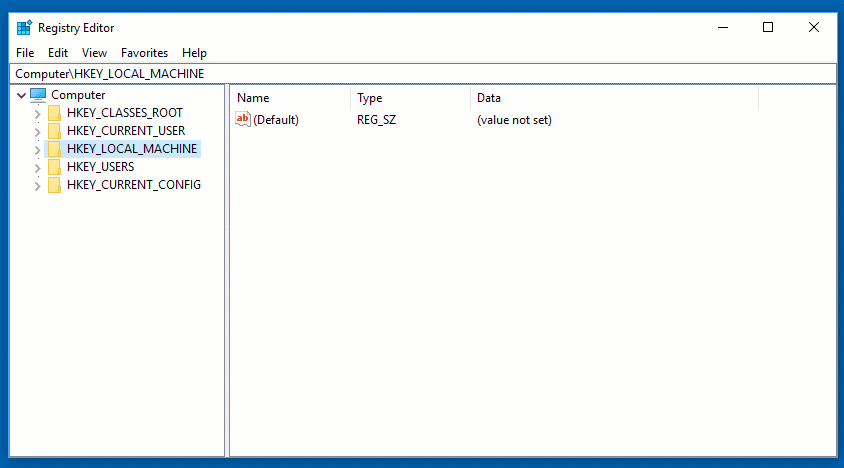 Tìm khóa nhanh chóng bằng thanh địa chỉ trong Registry Editor 