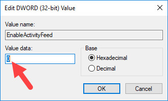 Đặt giá trị là 0