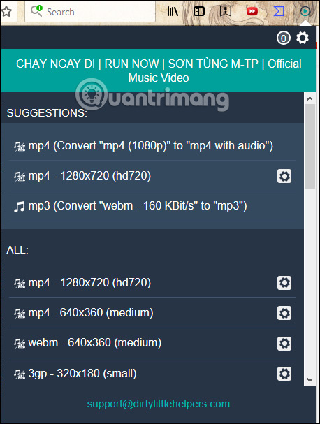 Nhấn vào video muốn tải