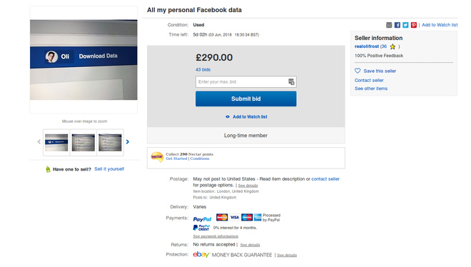 Trang đặt giá cho dữ liệu của Frost