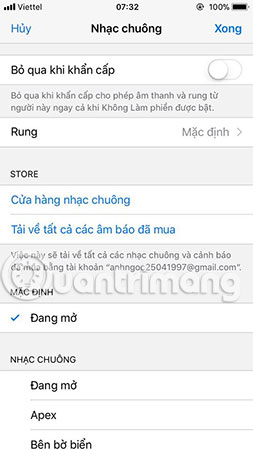 Bạn còn có thể tùy biến âm báo rung cho từng liên lạc
