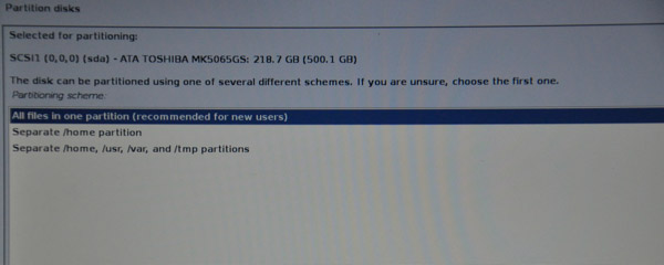 Chọn cấu trúc phân vùng