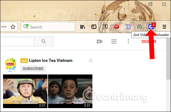 Nhấn biểu tượng tiện ích