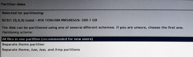 Chọn phân vùng cấu trúc