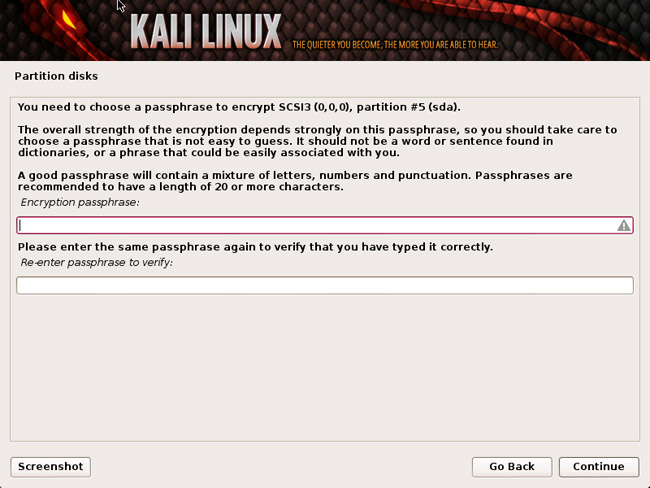 Nhập mật khẩu mã hóa