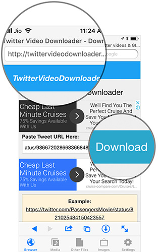 Dán URL video Twitter vào trang web