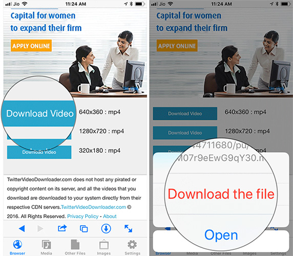 Chọn Download the File để xác nhận